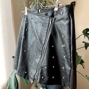 Star-studded Pleather Skirt